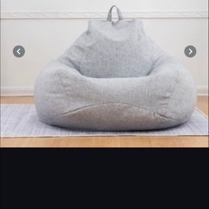 Light gray bean bag chair